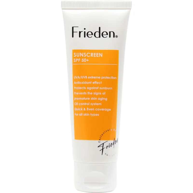 کرم ضد آفتاب بی رنگ فریدن SPF50 مناسب انواع پوست حجم 50 میلی لیتر