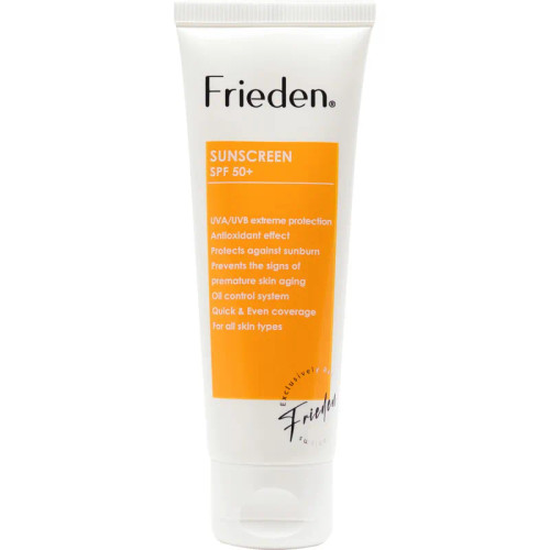 کرم ضد آفتاب بی رنگ فریدن SPF50 مناسب انواع پوست حجم 50 میلی لیتر