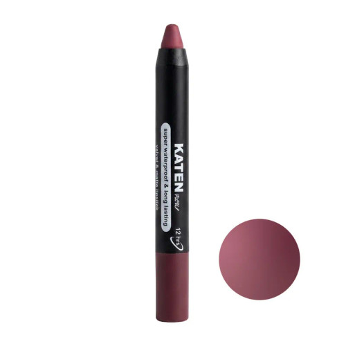 رژ لب مدادی مات و مخملی کاتن مدل Matte & Velvet شماره 106