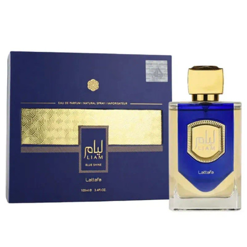 ادو پرفیوم مردانه و زنانه لطافه مدل Liam Blue Shine حجم 100 میلی لیتر