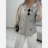 شومیز مانتویی لنین ایرانا فری سایز 38 تا 48