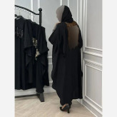 ست پیراهن رویه دار زنانه کرپ بوگاتی رنگ طلایی فری سایز