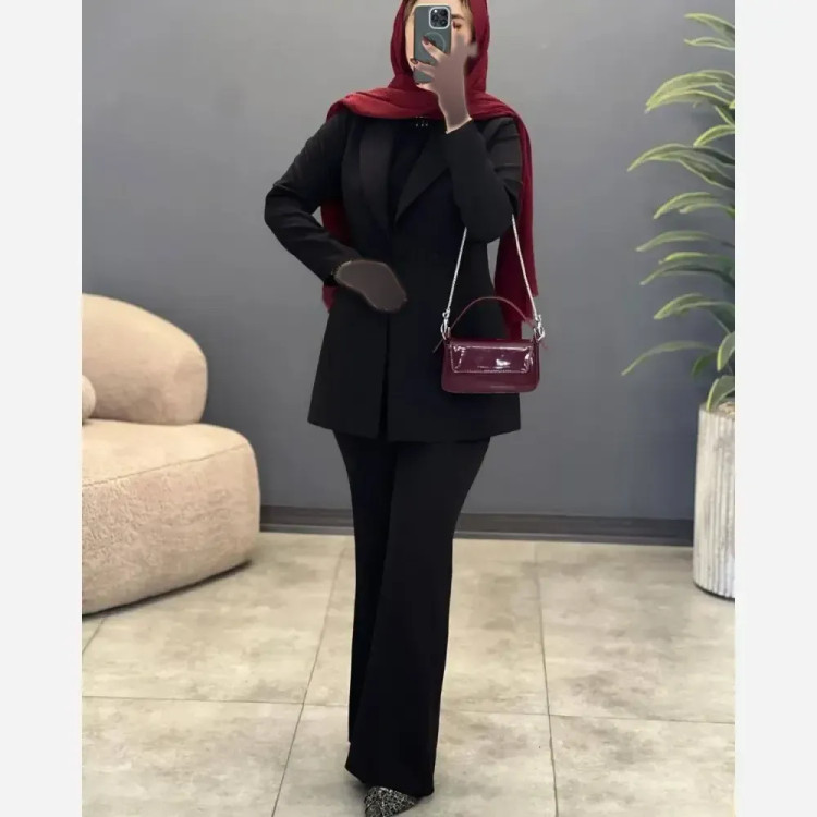 کت و شلوار زنانه مازراتی مدل رانا رنگ مشکی