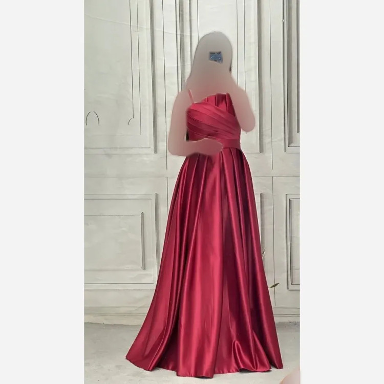 پیراهن مجلسی زنانه جنس ساتن آمریکایی قد 150 رنگ بندی متنوع سایز 38 تا 48