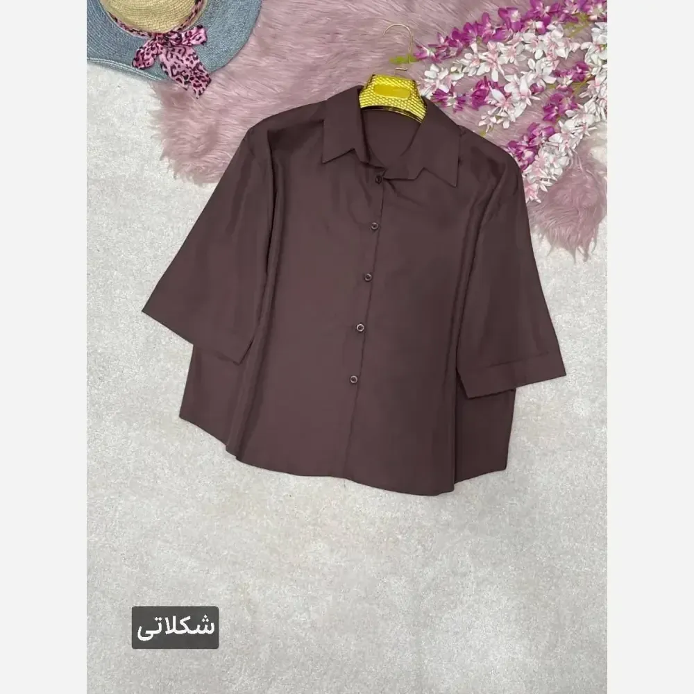 شومیز زنانه پاستیلی وانیا جنس پری خنک و سبک سایز فری 38 تا 48