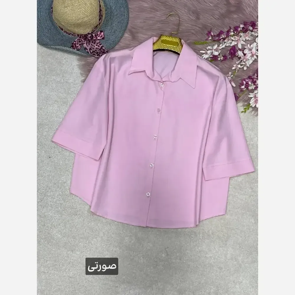 شومیز زنانه پاستیلی وانیا جنس پری خنک و سبک سایز فری 38 تا 48
