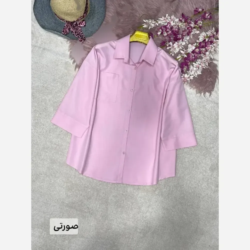 شومیز تک جیب ترمه جنس پری خنک و سبک فری سایز 38 تا 48