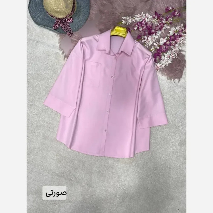 شومیز تک جیب ترمه جنس پری خنک و سبک فری سایز 38 تا 48