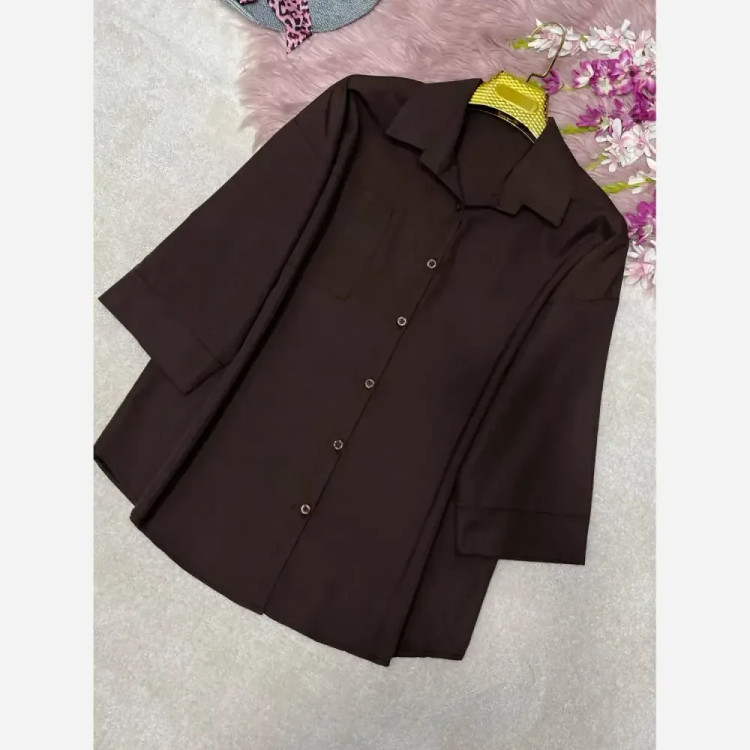 شومیز تک جیب ترمه جنس پری خنک و سبک فری سایز 38 تا 48