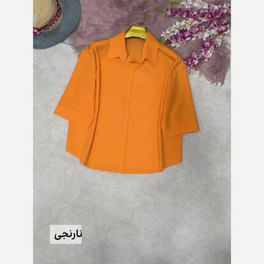 شومیز زنانه پاستیلی وانیا جنس پری خنک و سبک سایز فری 38 تا 48