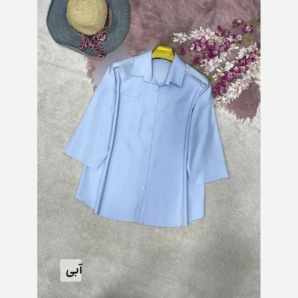 شومیز تک جیب ترمه جنس پری خنک و سبک فری سایز 38 تا 48