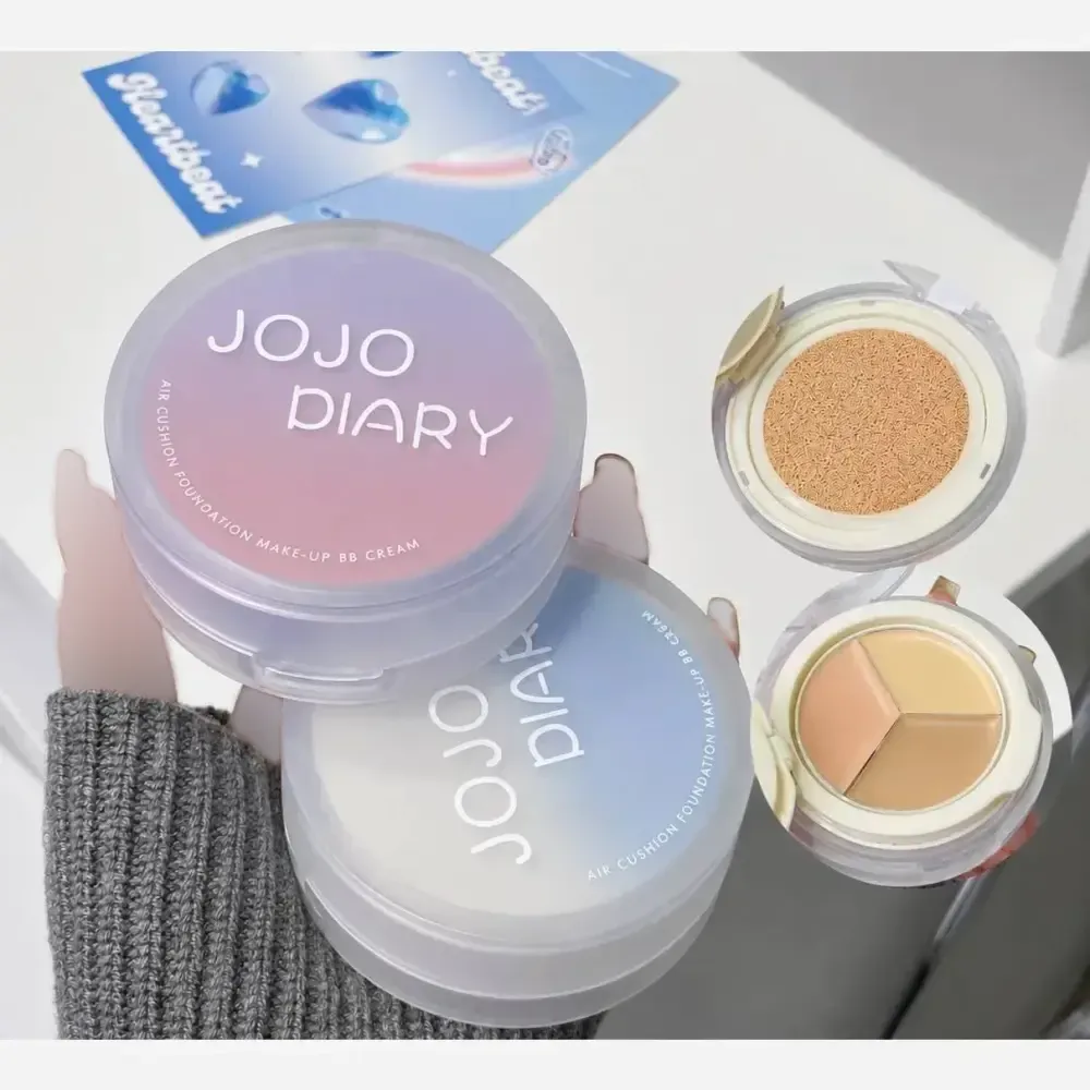 کوشن دوتایی JOJO DIARY همراه با کانسیلر سه رنگ و پد مخصوص