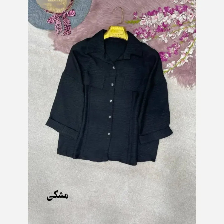شومیز زنانه مدل سلنا جنس شانتون فری سایز