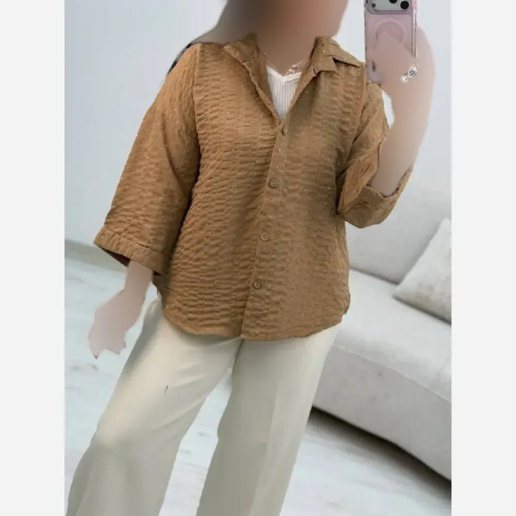 شومیز مراکشی شانتون کوک دوزی فول نگین سایز 38 تا 46
