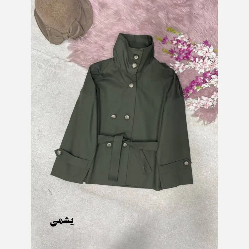 ترنج کت زارا کتان فری سایز 38 تا 46 یقه دو حالته