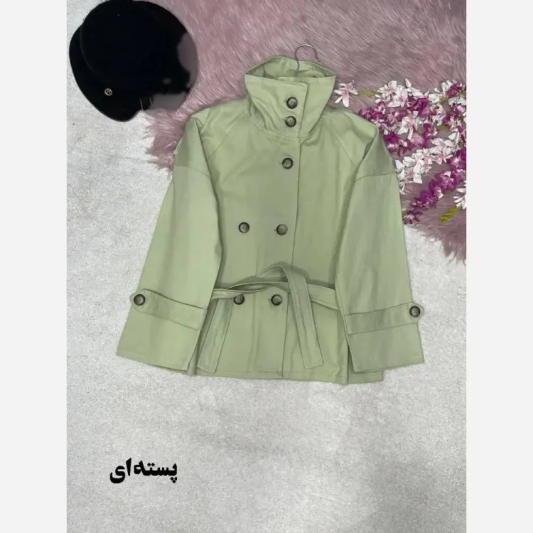 ترنج کت زارا کتان فری سایز 38 تا 46 یقه دو حالته