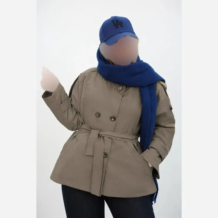 ترنج کت زارا کتان فری سایز 38 تا 46 یقه دو حالته