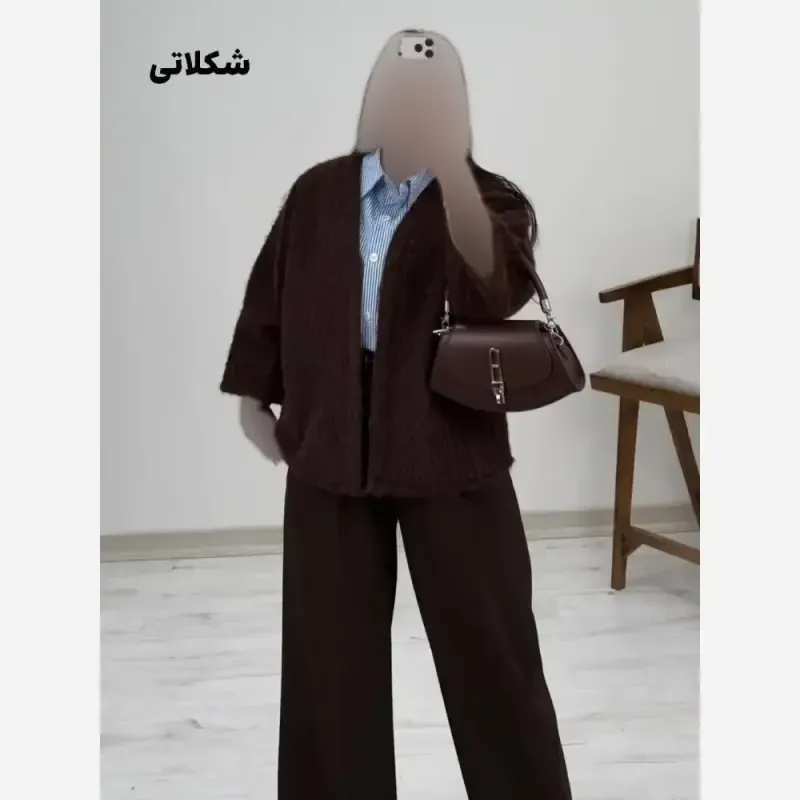 پالتو پشمی زنانه بنیتا رنگ مشکی شکلاتی شتری موشی شیری سایز 38 تا 46