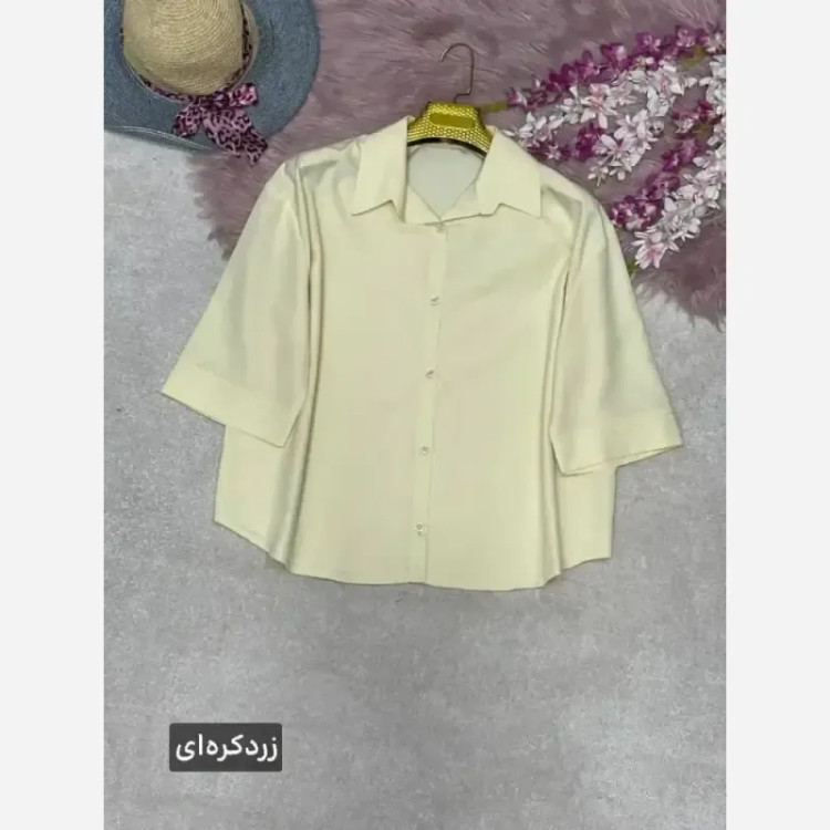 شومیز زنانه مدل پاستیلی وانیا جنس پری خنک و سبک سایز فری 38 تا 48