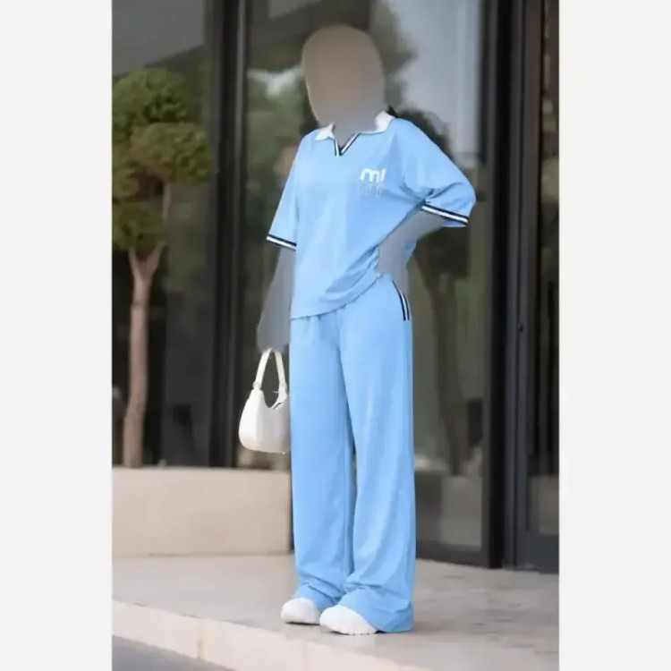 ست اسپرت زنانه پنبه گلکسی درجه یک مدل miu سایز فری 38 تا 46