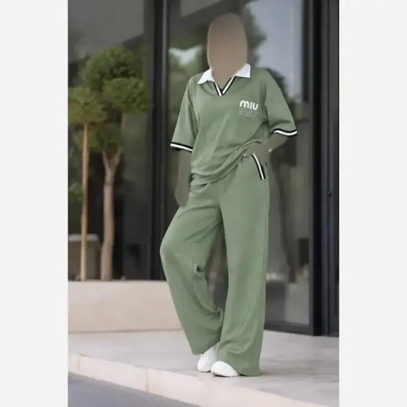 ست اسپرت زنانه پنبه گلکسی درجه یک مدل miu سایز فری 38 تا 46