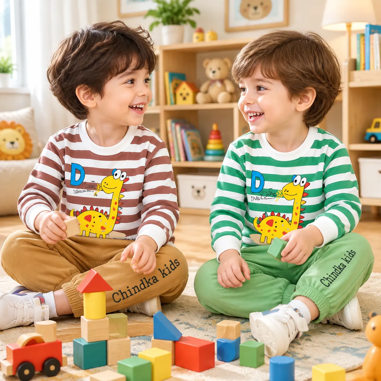 بلوز شلوار پسرانه طرح میکس سایز 40 تا 55 مناسب 2 تا 8 سال