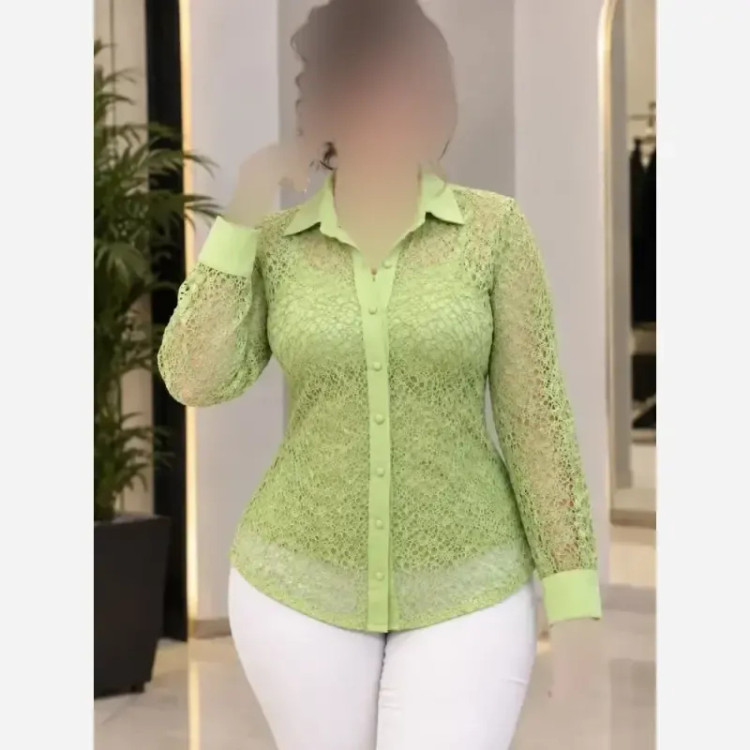 شومیز گیپور با پارچه ترک و خرج کار جولیا