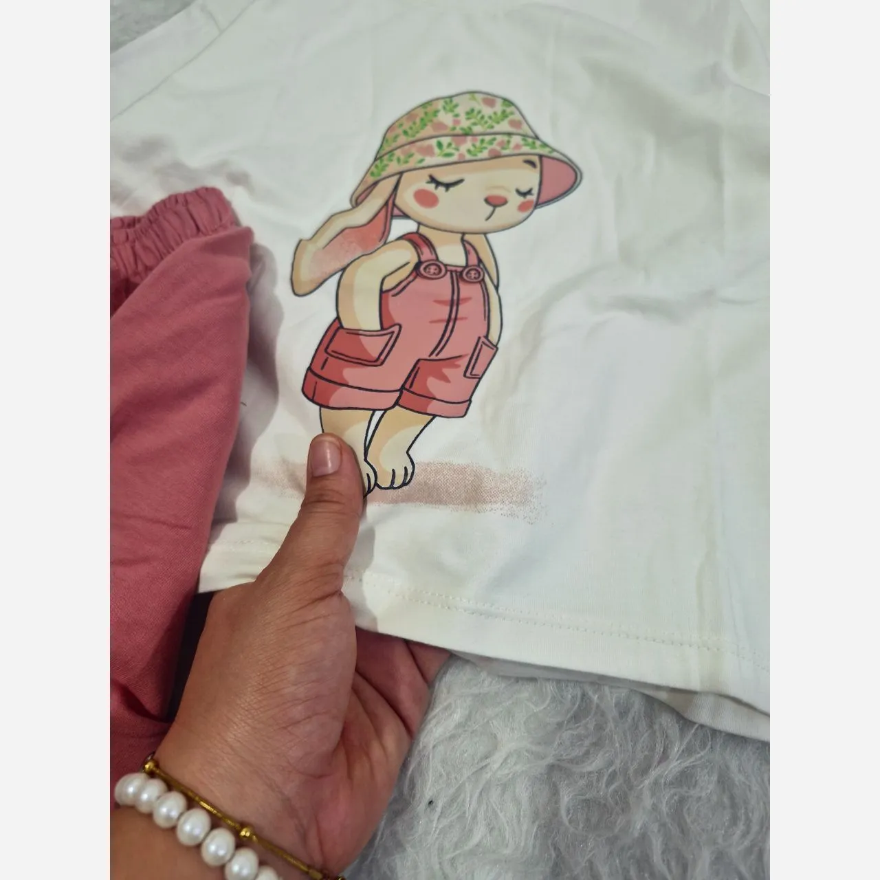 ست تیشرت شلوارک خرگوش دخترانه مدل بانی سایز 35 تا 50
